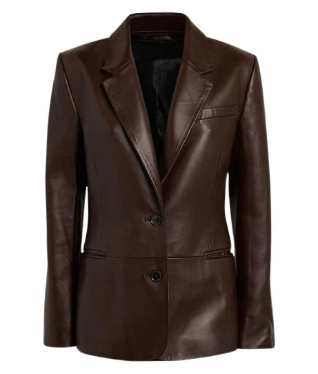 Womens-Two-Button-Deep-Brown-Leather-Blazer-1.png